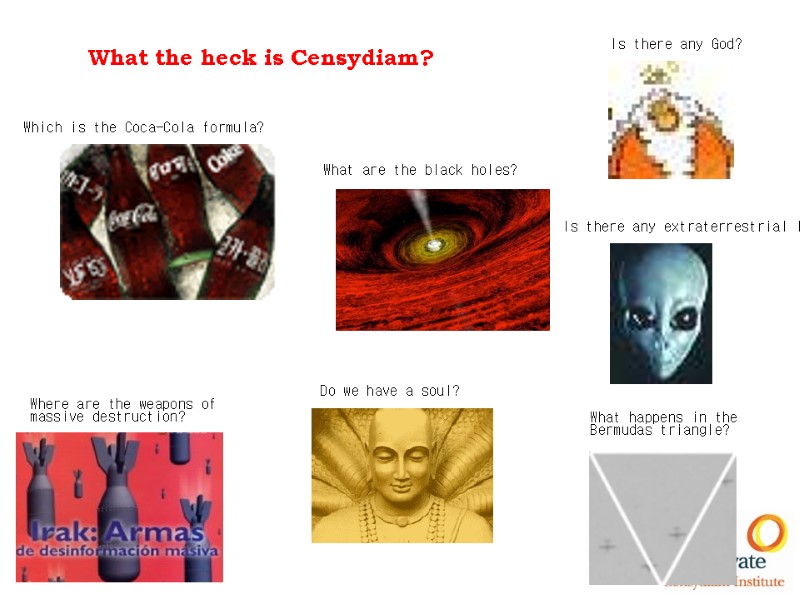 What the heck is Censydiam? Which is the Coca-Cola formula? Where are the weapons